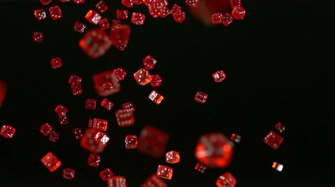 Dice falling, Slow Motion Stock Footage 31819654
