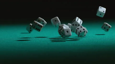 Dice falling in slow motion; shot on Phantom Flex 4K at 1000 fps Stock Footage 55660088