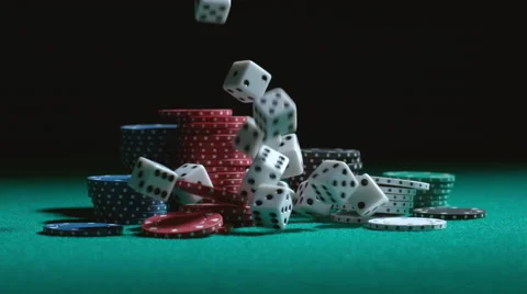 Dice falling in slow motion; shot on Phantom Flex 4K at 1000 fps Stock Footage 55660218