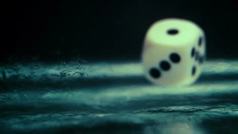 Dice Falls and Lands on 3 Stock Footage 300892886