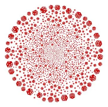 Dice Fireworks Sphere Illustrazione stock