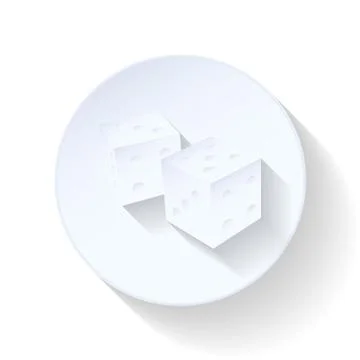 Dice flat icon Stock Illustration