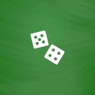 Dice flat icon Stock Illustration