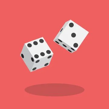 Dice flat icon Stock Illustration