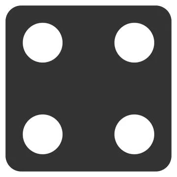 Dice Flat Icon Illustrazione stock