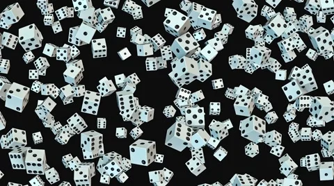 Dice Floating in Space Against Black 库存影片 59592624