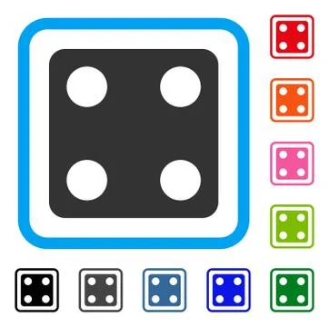 Dice Framed Icon Illustrazione stock