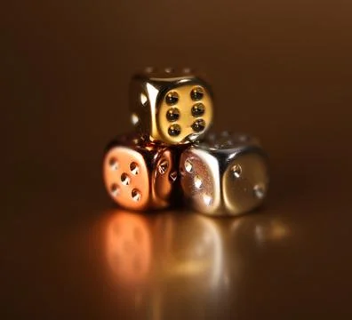 Dice gamble risk Stock Photos