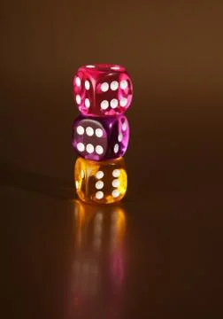 Dice gamble risk Stock Photos