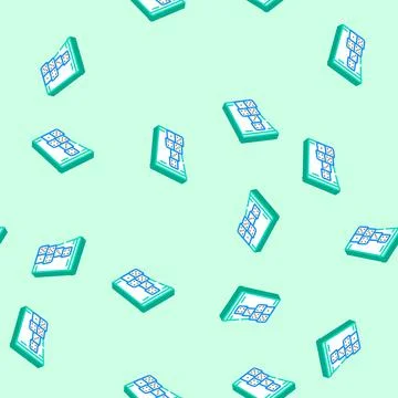 Dice game board table isometric icon seamless pattern Stock Illustration