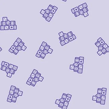 Dice game board table line seamless pattern Stock Illustration