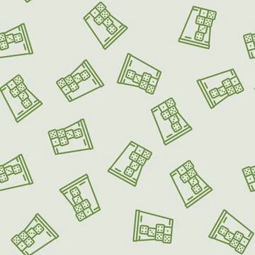 Dice game board table line vector seamless pattern 스톡 일러스트