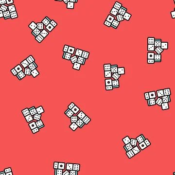 Dice game board table vector seamless pattern Stock Illustration