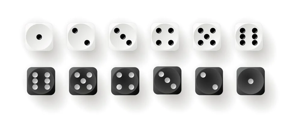 Dice game with cubes vector illustration. Cubes gambling objects to play in Illustrazione stock