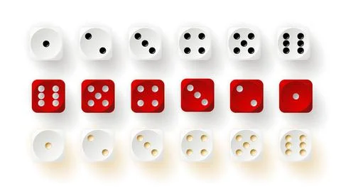 Dice game with cubes vector illustration. Cubes gambling objects to play in Stock Illustration