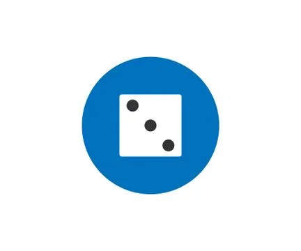 Dice, game icon. Vector illustration, flat design. Stock Illustration