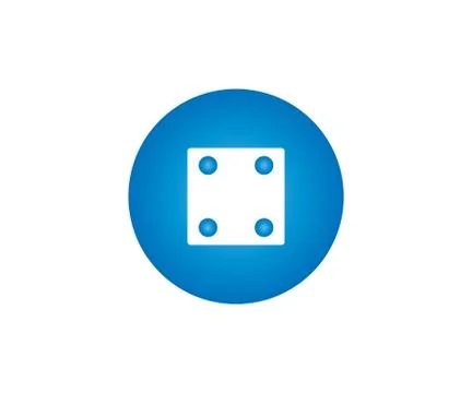 Dice, game icon. Vector illustration, flat design. Stock Illustration