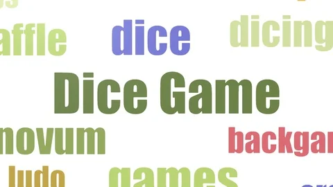 Dice Game Tag Cloud Animated Isolated Stock Footage 107206940