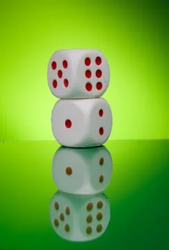 Dice in Green 写真素材