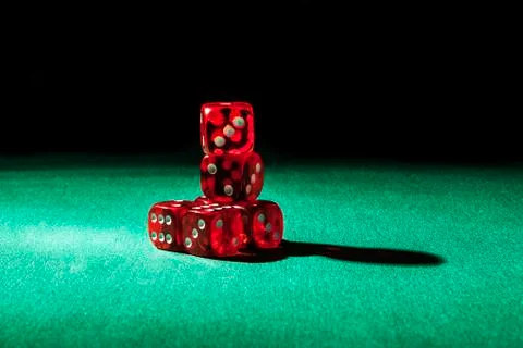 Dice on Green Stock Photos
