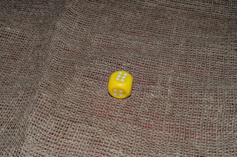 Dice on grey background. two points up with six. Foto stock