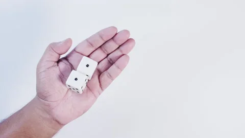 Dice in Hand - 2 ONEs 스톡 동영상 134570957