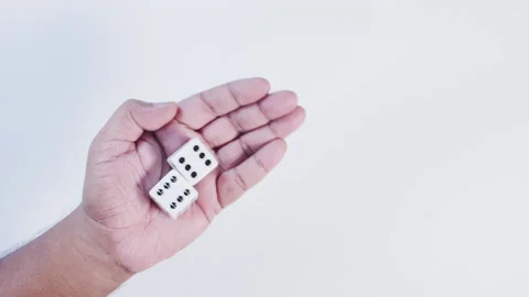 Dice in Hand - 2 SIXES Stock-Footage 134566867