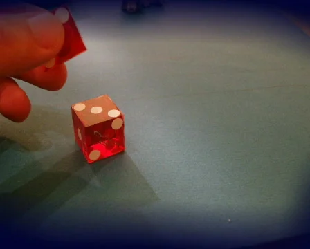 Dice hand flick Stock Footage