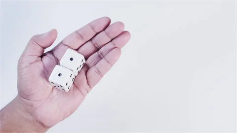 Dice In Hand One One Snake Eyes Stock Footage 248750033