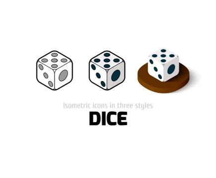 Dice icon in different style Stock Illustration