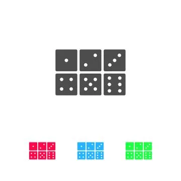 Dice icon flat Stock Illustration