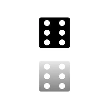 Dice icon flat Stock Illustration