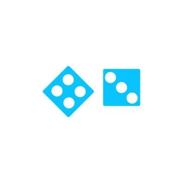 Dice icon flat Stock Illustration