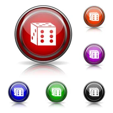 Dice icon Illustrazione stock