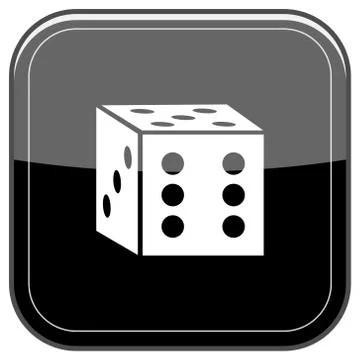 Dice icon Illustrazione stock