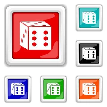 Dice icon Illustrazione stock