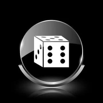 Dice icon Illustrazione stock