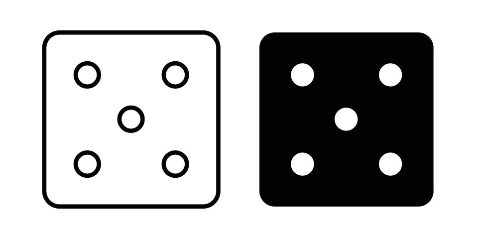 Dice icon Illustration set. Vector Eps10 for apps Ilustração Stock