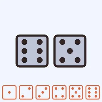 Dice icon isolated Stock Illustration