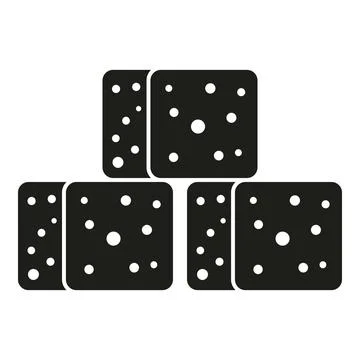 Dice icon stack forming a game symbol Stockillustratie