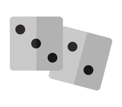 Dice icon on white background Stock Illustration