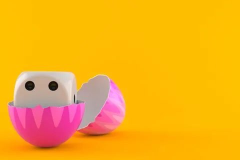Dice inside easter egg Stock Illustration