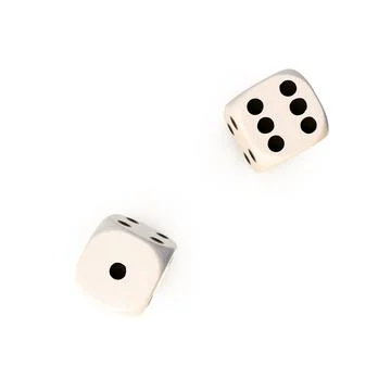 Dice isolated on white background Stock Illustration