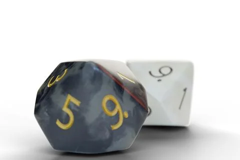 Dice isolated on white background Stock Illustration