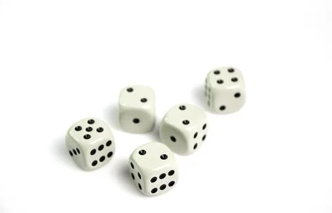 Dice isolated on white Foto stock