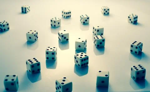Dice on a light background Stock Photos