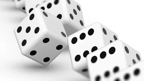 The dice. Looping footage has 4K resolution. Prores 4444. 3D Illustration. Stock Footage 101785806