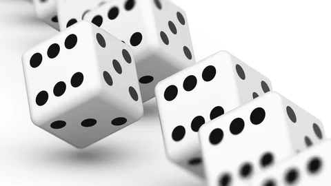 The dice. Looping footage has 4K resolution. Prores 4444. 3D Illustration. Stock Footage 101935637