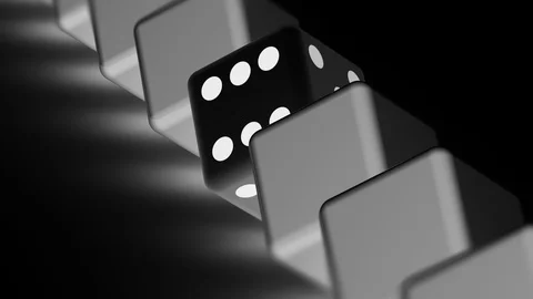 The dice. Looping footage has 4K resolution. Prores 4444. 3D Illustration. Stock Footage 102729439