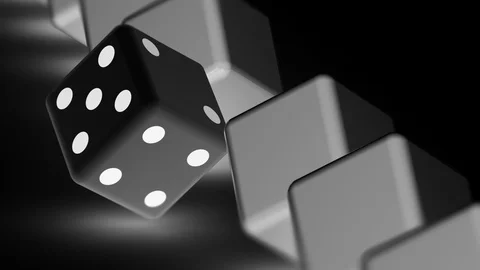 The dice. Looping footage has 4K resolution. Prores 4444. 3D Illustration. Stock Footage 102730569